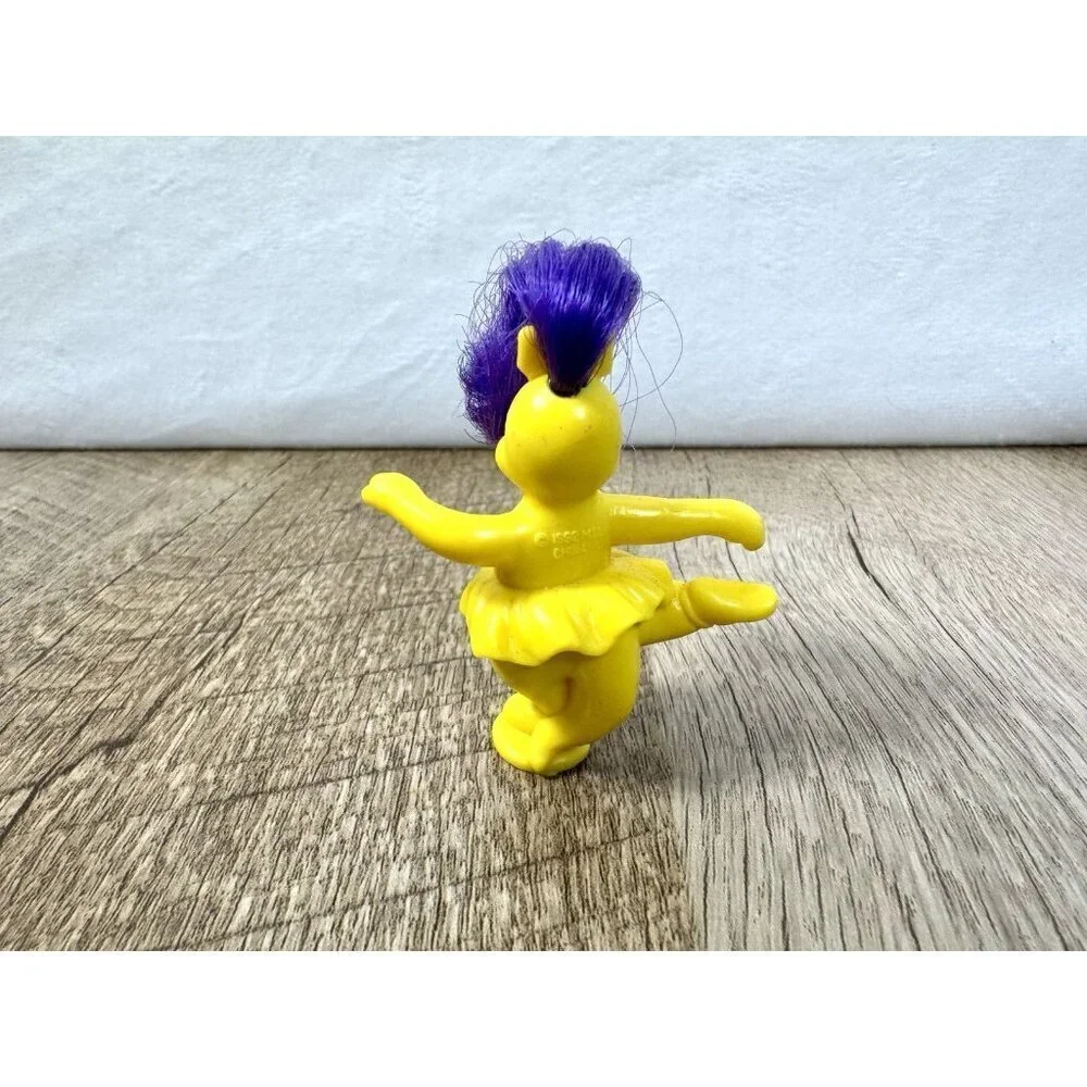 Vintage 1992 Darlin' Dinos Lil Dino Darling Dino Yellow Ballerina Toy Meritus